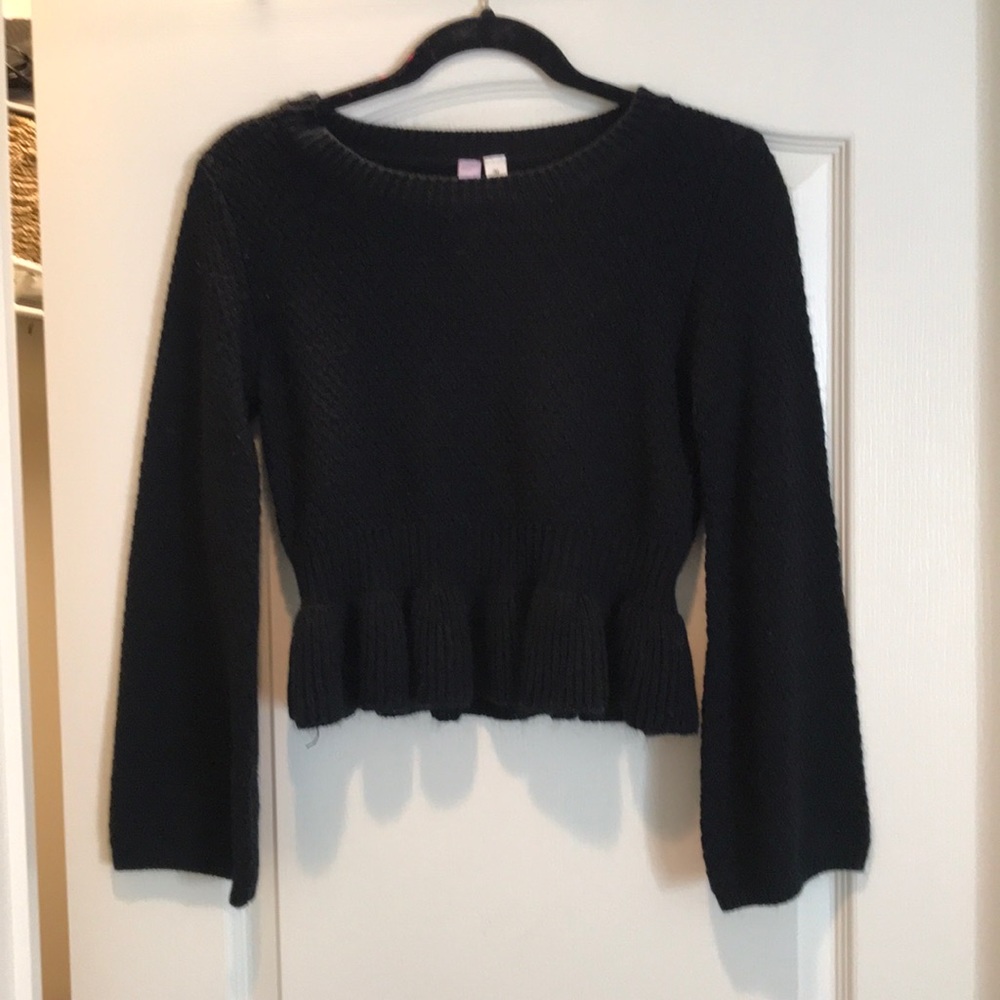 Black crop top sweater